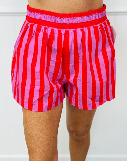 Pink/Red Stiped Shorts (Reg.)