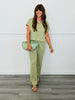 Sage Green Crew Neck Top (Reg.)