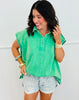 Polo Oversized Cap Sleeve Top (Reg. and Plus) - 2 Colors