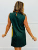 Green Suede Giant Flower Sleeveless Mini Dress (Reg.)