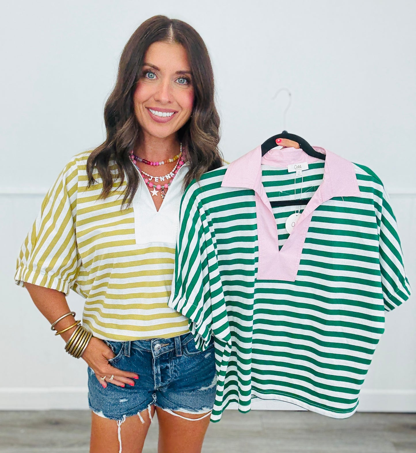 Simply Striped Pullover Top Remix (Reg & Plus)-2 Colors