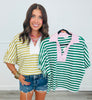 Simply Striped Pullover Top Remix (Reg & Plus)-2 Colors