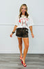 White Baseball Go Team Boxy Tee (Reg. and Plus)