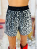 Leopard Print Sequin Shorts (Reg & Plus)-2 Colors