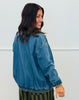 Denim Contrast Corduroy Collar Zip Up Jacket (Reg.)