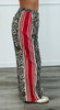 Leopard/Crimson Multi Side Stripe Joggers (Reg.)
