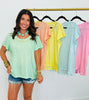 POL Accent Trim Slub Tee (Reg.)- 5 Colors