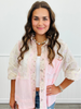 POL Pale Pink Floral Placket Jacket (Reg.)