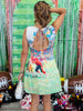 Green Football Print Mini Dress (Reg.)
