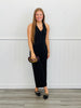 Twill Vest Open Back Jumpsuit (Reg)-2 Colors