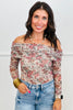 Cream Floral Mesh Bodysuit (Reg.)