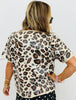 Sequin Leopard Short Sleeve Sweater Top (Reg.) - 2 Colors