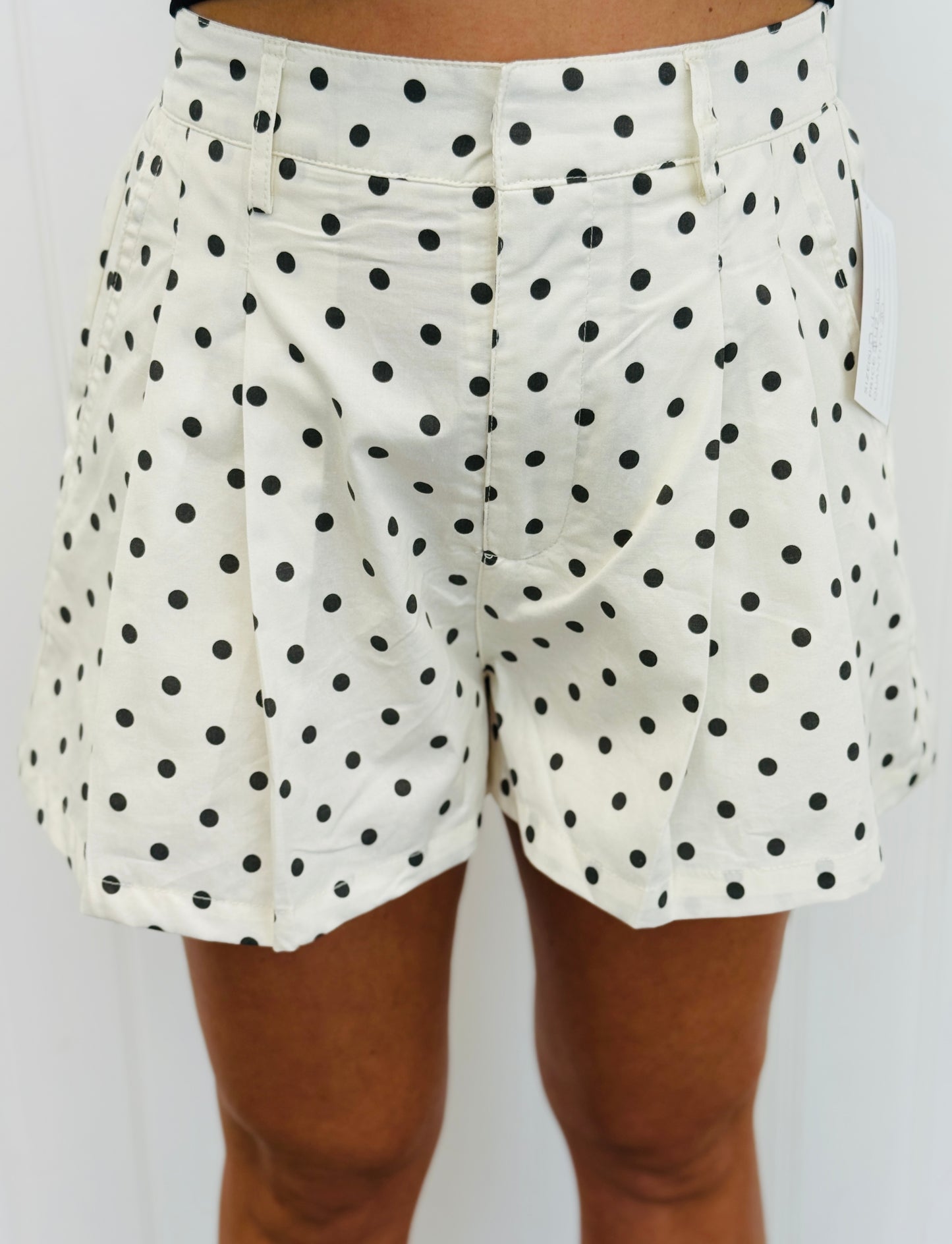 Cream Multi Polka Dot Shorts (Reg.)