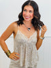 Champagne Sequined Babydoll Cami Top (Reg.)