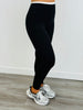 Black Contrast Binding Leggings (Reg.)