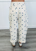 Cream/Navy Polka Dot Wide Leg Pants (Reg.)