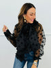 Polka Dot Bliss Organza Blouse (Reg)-3 Colors