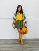 Green/White Plaid Button Down Shacket (Reg.)
