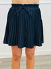 Navy Pleated Paperbag Mini Skort (Reg.)