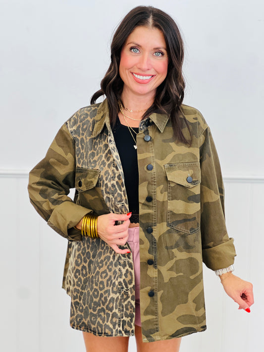 Camo Leopard Snap Jacket (Reg.)