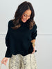 Turtleneck Wavy Hem Sweater Top (Reg & Plus)-2 Colors
