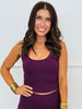 Beet Ribbed Tank Top & Capri Pants Set (Reg.)