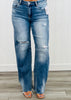 Risen Medium Distressed Design Jeans (Reg & Plus)