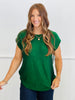 Shimmer Round Neck Short Sleeve Top (Reg. and Plus) - 8 Colors