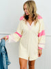 Contrast Stripe Color Block Romper (Reg.)