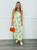 Matcha Shell Print Halter Maxi Dress (Reg.)