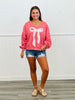Salmon Pink Laser Cut Embroidered Sweatshirt (Reg.)