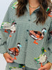 Queen Of Sparkles Green/White Gingham Duck Button Up Top (Reg. and Plus)