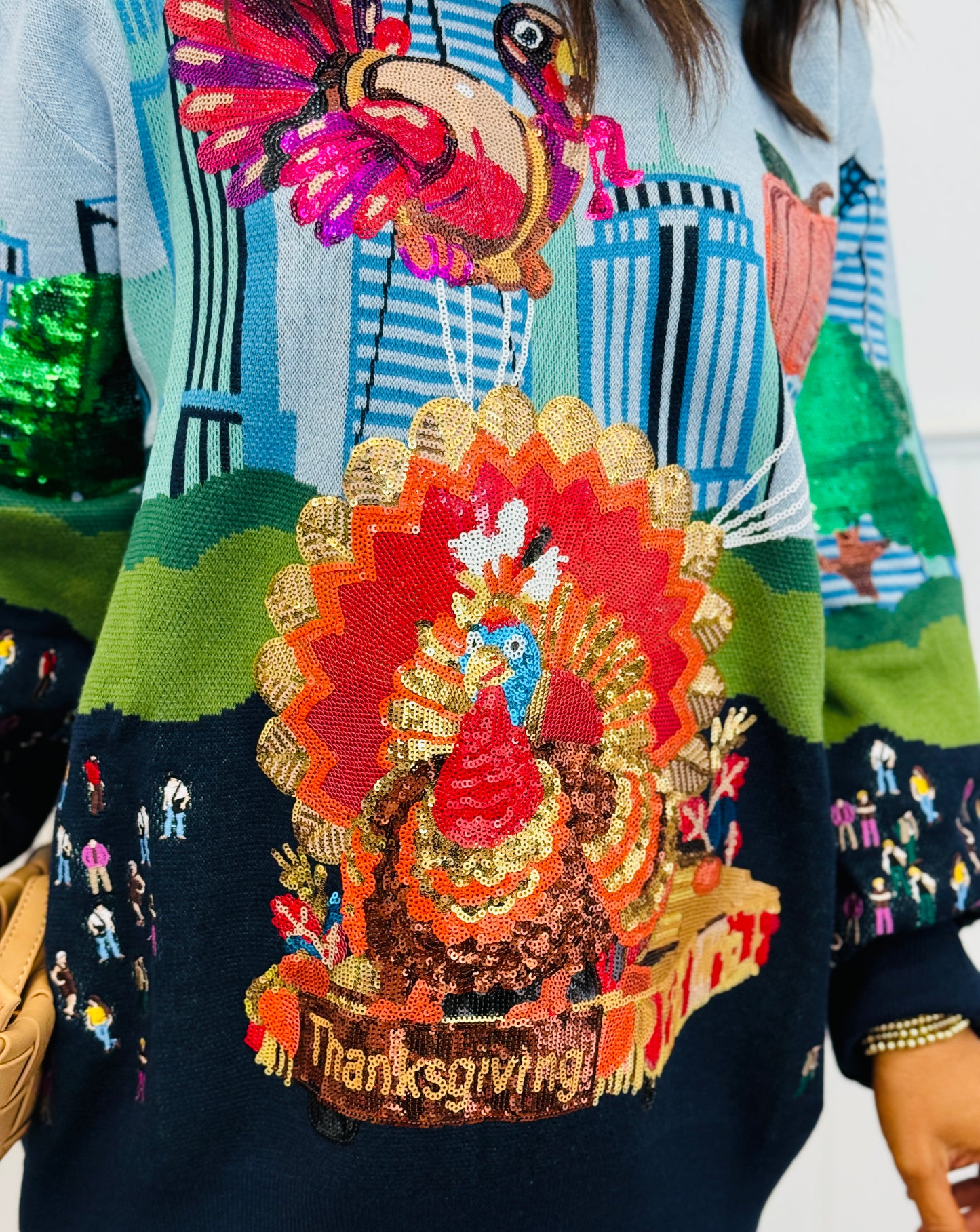 Queen Of Sparkles Thanksgiving Parade Sweater (Reg. and Plus)