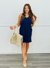 Dear Scarlett Embroidered Trim Sleeveless Mini Dress (Reg. and Plus) - 2 Colors