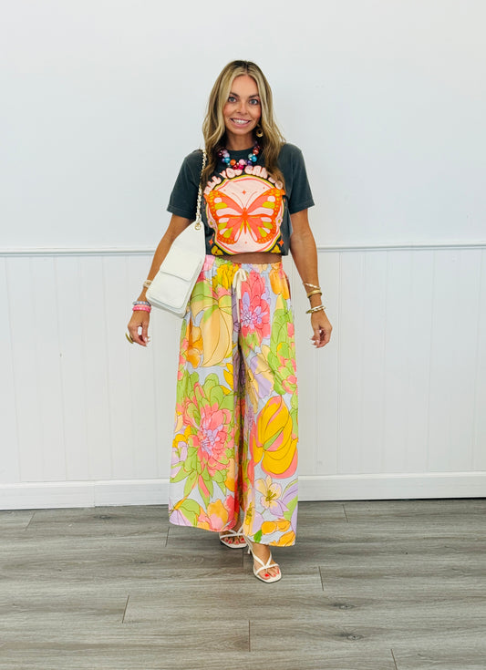 Blooming Bliss Palazzo Pants (One Size)