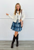 Acid Washed Denim Tiered Mini Dress (Reg & Plus)