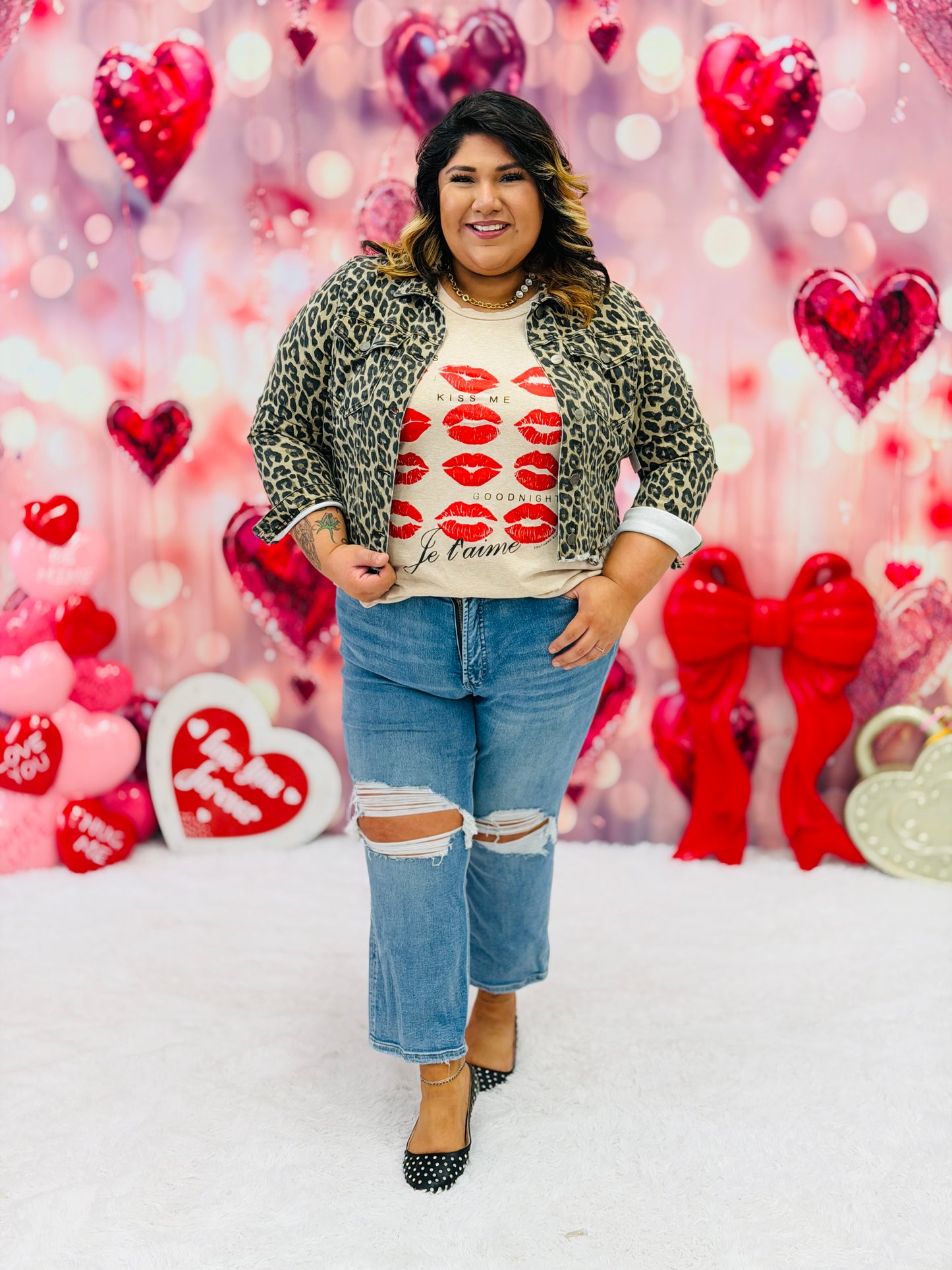 Always Kiss Me Goodnight Graphic Tee (Reg. and Plus)