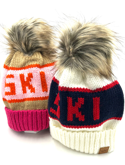 Ski Pom Beanie - 2 Colors