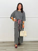 Striped 3/4 Sleeve Sweatshirt (Reg.)- 2 Colors