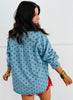 Lt. Denim Polka Dot Shacket (Reg. and Plus)