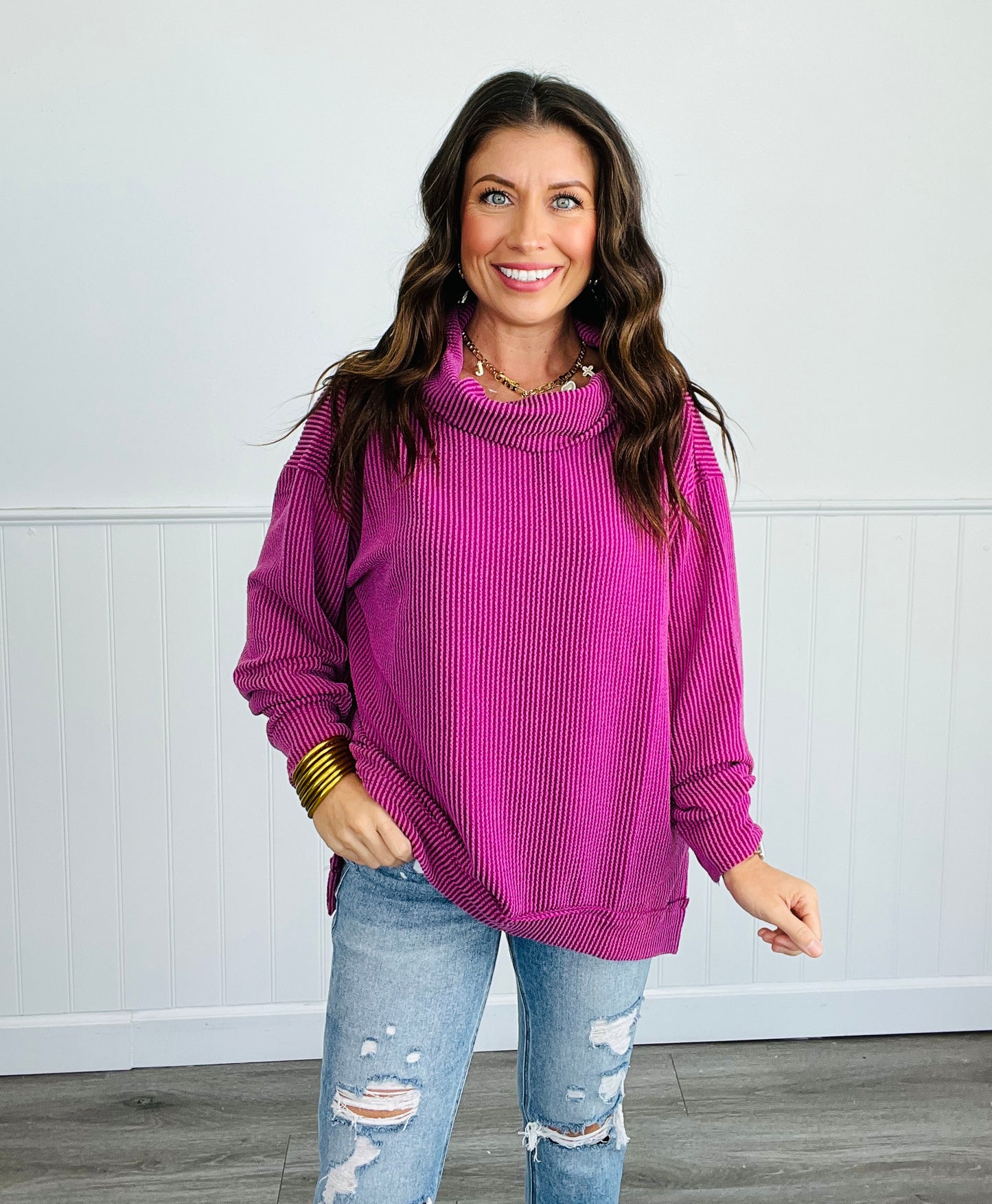 Andree Cowl Nek Tunic Top (Reg.) - 2 Colors