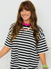 Short Sleeve Striped Top (Reg & Plus)-5 Colors