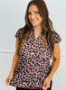 Leopard Nicole V-Neck Blouse (Reg. and Plus)