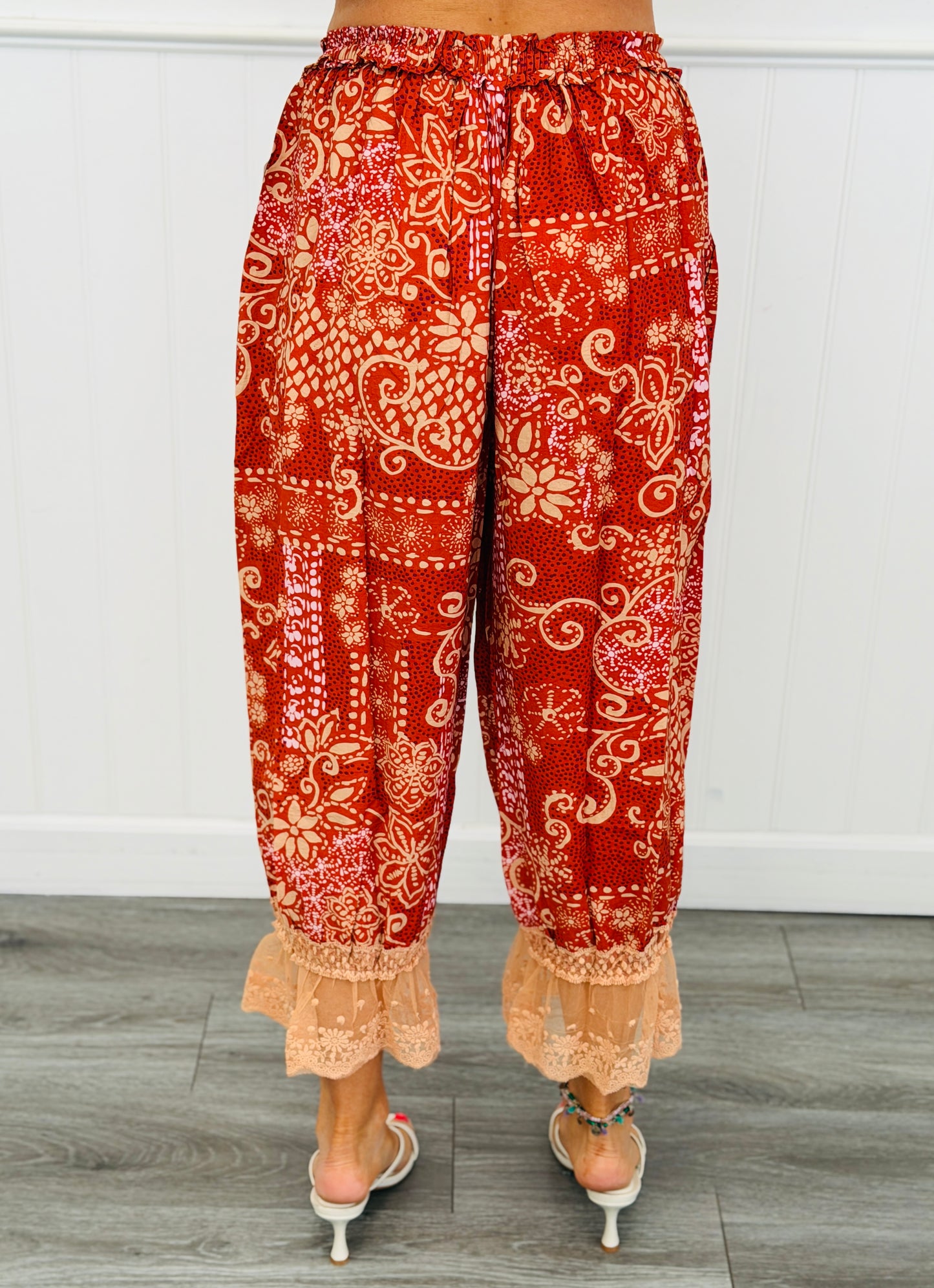 Rust Multi Boho Print Bloomer Pants (Reg. and Plus)