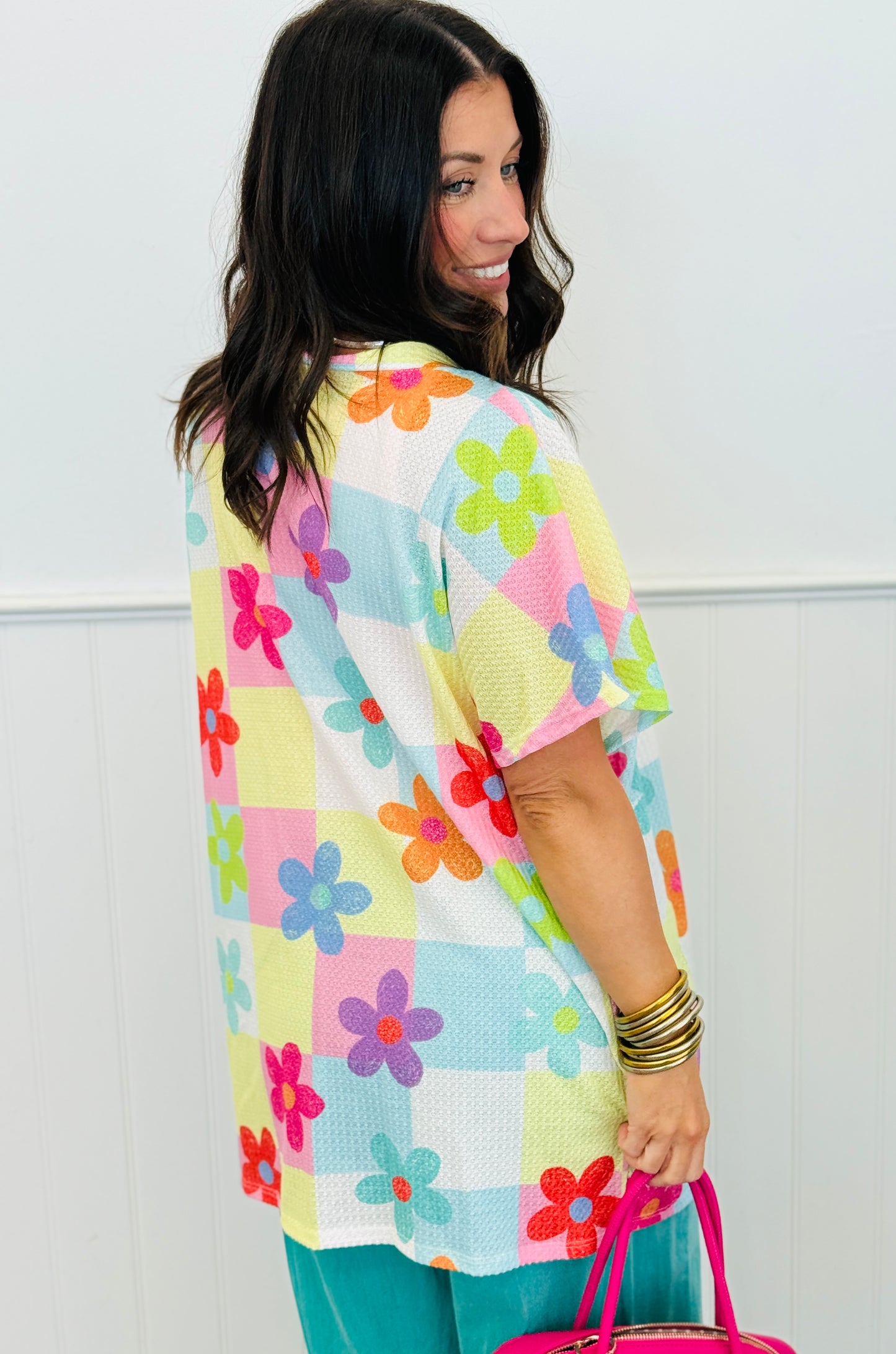 Pink Multi Floral Open Front Duster (Reg & Plus)