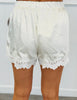 Ivory Lace Trim Shorts (Reg.)