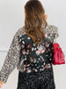 Leopard Denim Sheer Floral Sequin Back Jacket (Reg.)
