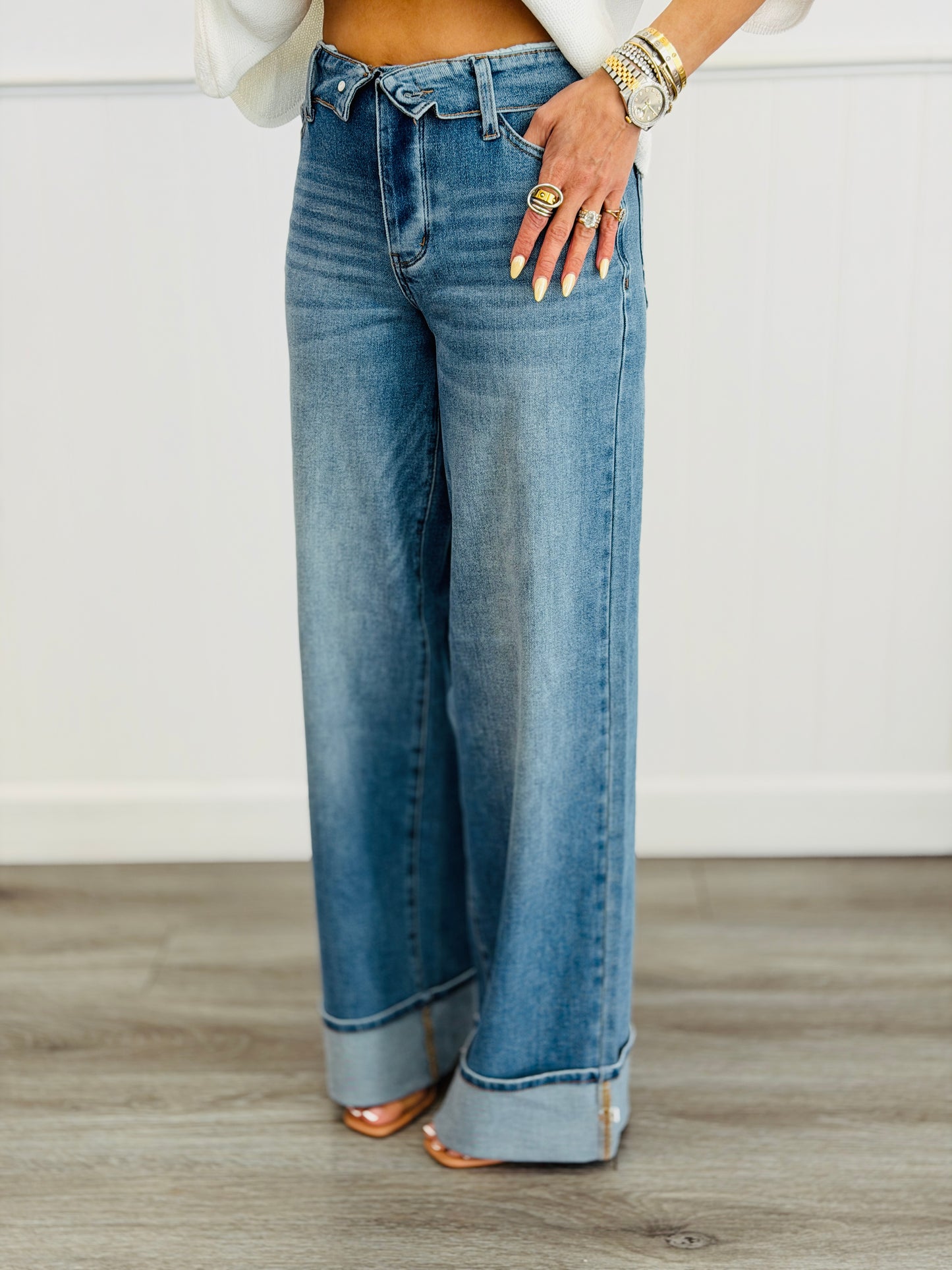 Judy Blue Frankie Fold Over Jeans (Reg. and Plus) – Walker Rose