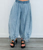 Denim Ruching Detail Pants (Reg.)