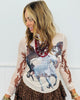 Sand Horse Pack Print Mesh Top (Reg.)